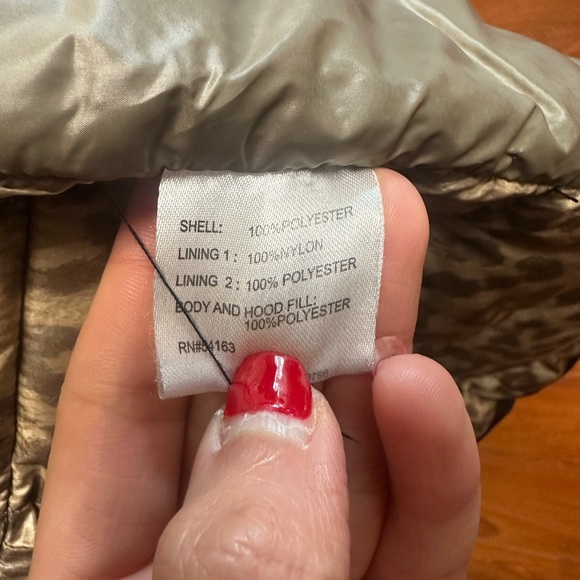 Calvin Klein Black Puffer Coat with Gold Accents - Picture 9 of 12